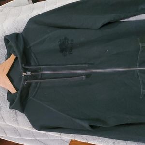 Green roots zip up sweater